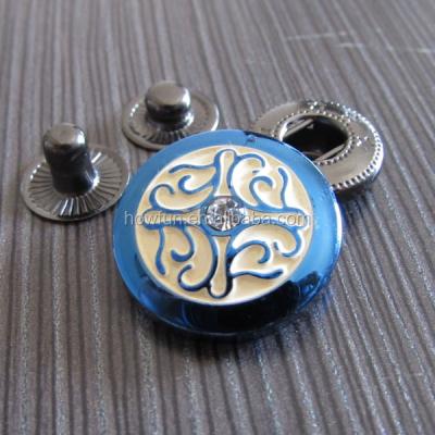 China Embossed Dry Cleaning Metal Snap Button for sale