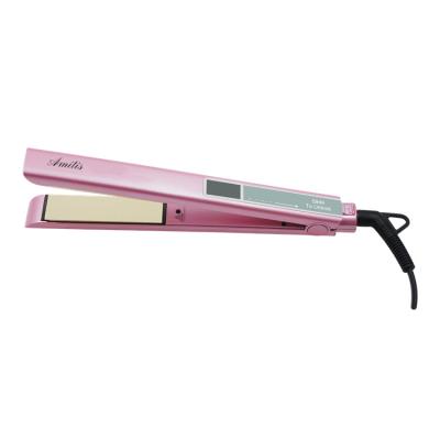 China Multifunction Hot Sale Flat Iron Curler Wide Flat Display Titanium Permanent Hair Straightener Flat Irons 1 Inch Fast Heating Hair Straightener for sale