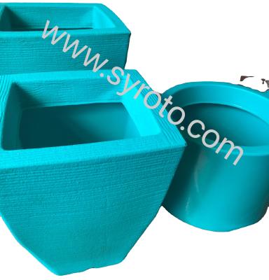 China Plastic LED flower pot OEM rotomolded mould,rotomolding outdoor pot mould,furniture mold by rotomolding for sale