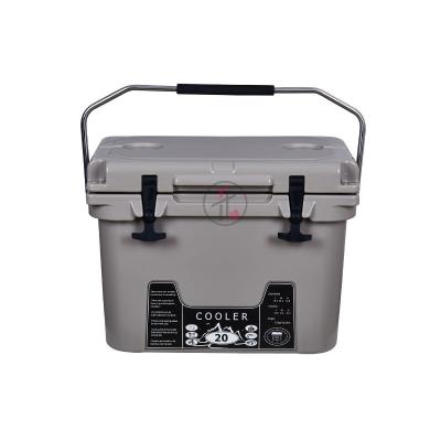 China Waterproof Plastic Solar Cooler Box Rotomolded Fish Ice Cooler 20L Small Fishing Box for sale