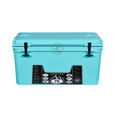 China Large Waterproof Commercial Hard Plastic Rotomolded White Ice Chest 70L Cooler Box for sale