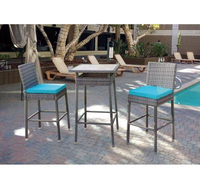 China Modern Steel rattan 3 pcs Bar set for sale