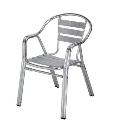 China Cooling Cheap Price Outdoor Furniture Aluminum Stackable Dining Chair Restaurant Hotel Metal Chairs for sale