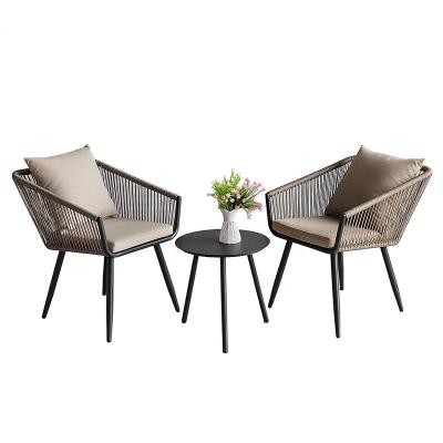 China Modern Outdoor Dining Aluminum Chair Garden Furniture Rope Chair for sale