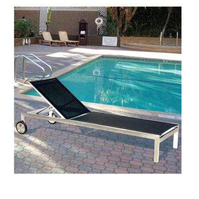 China Modern Garden Fabric Stackable Swimming Pool Outdoor alum  Sunbed for sale