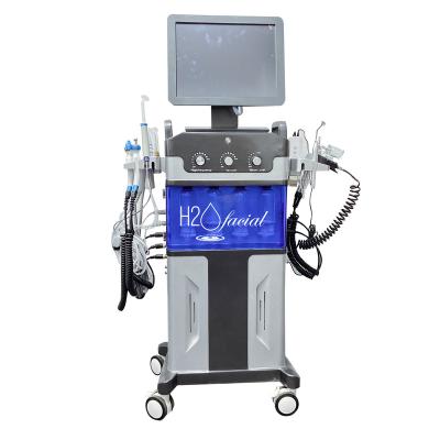 China Dye Removal Plant Hydra 13 in 1 Microdermabrasion Dermabrasion Spray Gun Oxygen Therapy Peel Machine Hydra Hydraulic Facial Solution for sale