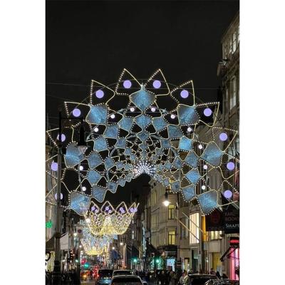 China Fashionable Christmas cross street lights Outdoor Christmas street light decoration Christmas led ice sculpture lights for sale