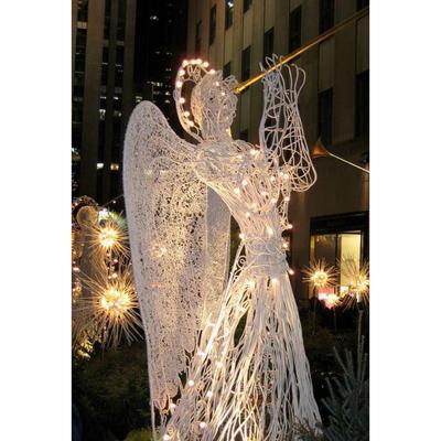 China Fashionable Christmas Angel Yard Led Lights Decorations Hot Sale Giant 3M Christmas Angel Light Pvc Colorful Decoration For Shopping Mall for sale