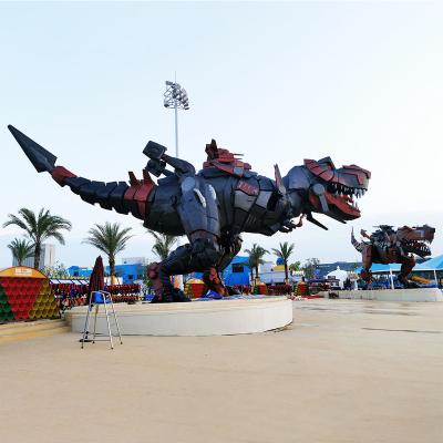 China City Center Plaza Robotic Iron Simulation Dinosaurs Factory Animatronics  T-rex Dinosaur Simulation Animal for Amusement Park for sale