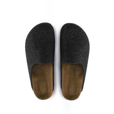 China Wholesale Unisex Indoor Cork Sole Autumn Winter Slides Slippers, House Shoes Indoor Felt Slippers for sale