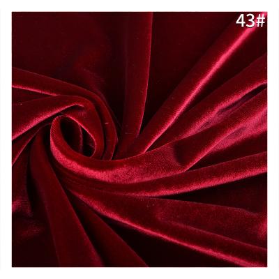 China Stretch Korean Fleece Velvet Silk Fabric For Clothes 310GSM Polyester Spandex Cloth Textiles For Dress Casual Tailoring Garment for sale