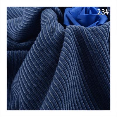 China Stretch Velvet Stripe Fabric 430GSM Stretch Chenille Fabric For Garment for sale