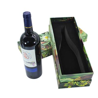 China Recycled Materials Wholesale Custom Luxury Packaging Gift Champagne Wine Alcohol Gift Boxes With Lid And Base Box for sale