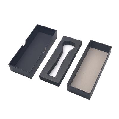 China Recycled Materials Black Design Luxury Cardboard Gift Boxes With Lid for sale