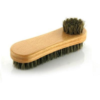 China Sustainable High Quality Environmental Friendly Natural Bristles Wooden Shoe Brush Cleaning Brush With Boar Hair for sale