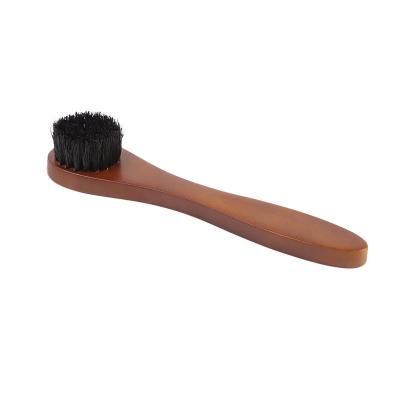 China Sustainable High Quality Environmental Friendly Natural Bristle Wooden Shoe Brush Cleaning Brush With PP Stiffen for sale