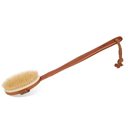 China EXFOLIATE Promotional Eco-Friendly Natural Body Bath Long Handle Detachable Brush with Boar Hair for sale