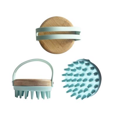 China EXFOLIATING Hotsale ECO Silicone Shampoo Brush Hair Brush Scrub Brush With Handle for sale