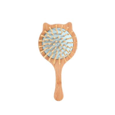 China EXFOLIATING high quality eco-friendly cute baby brush baby bamboo wooden hair brush for sale