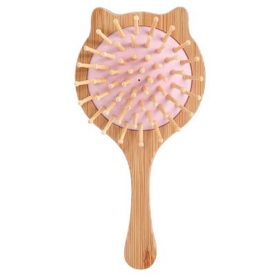 China EXFOLIATING Wholesale High Quality Eco-friendly Goat Hair Baby Brush Bamboo Wooden Baby Hair Brush for sale