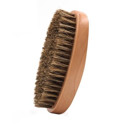 China OEM 100% Natural Top Selling Natural Wood Boars Stiffen Black Men Wood Beard Brush for sale