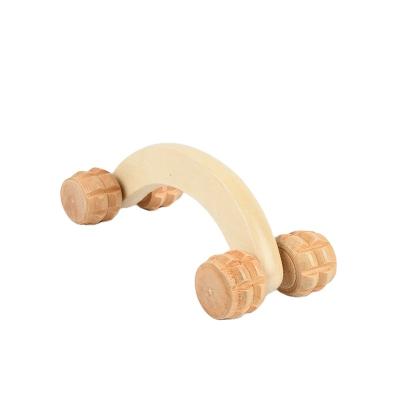 China OEM High Quality Hand Held Personal Roller Wooden Body Foot Massager for sale