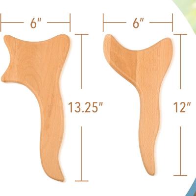 China 2022Manual Gua Sha Wood Therapy Massage Tool Anti Cellulite Massager Natural Wooden Stick Massagers For Sculpting Lymphatic Drainage Body for sale