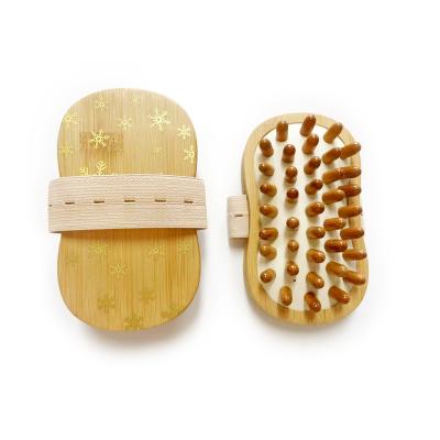 China EXFOLIATE 2022 Christmas Series TOP SALE Promotional Silicone Bamboo Body Shaped Air Paddle Massager for sale