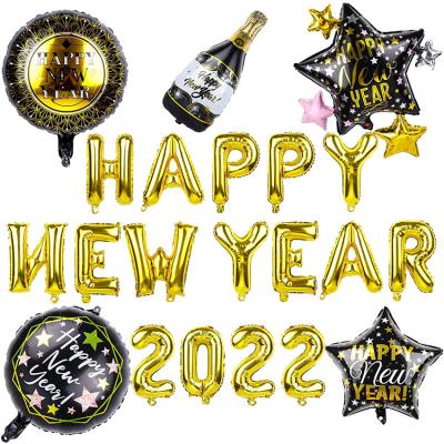 China 2022 party decoration balloon feliz 2022 foil balloon 2022 happy new years balloon set party decoration supplies for sale