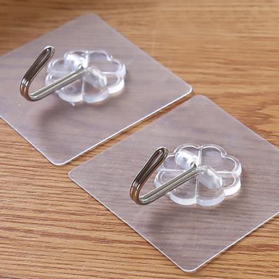 China CLASSIC Non-Trace Plastic Wall Hanging Hook for Organization Wall Key Hook for Ball and Small Items Clear Adhesive Hook for sale