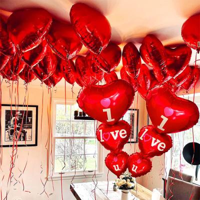 China Romantic Wedding Proposal Decoration Kit I Love You Red Balloon Love Border Party Decoration for sale