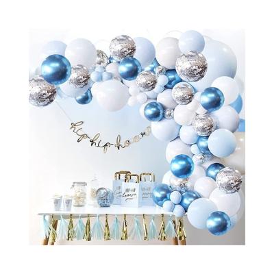 China Blue Party Decoration Reception Professional Birthday Balloon Wedding Day Birthday Party Background Decoration for sale