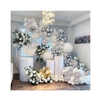 China Cheap Graduation Party Metal Confetti White Silver 30.48cm Balloons Party Decoration Prices Suitable For Birthday for sale