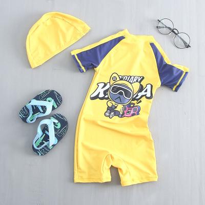 China Baby Boy Breathable One Piece Swimsuit Full Zipper UPF 50+ Sun Protection Sunsuit Kids Swimwear for sale