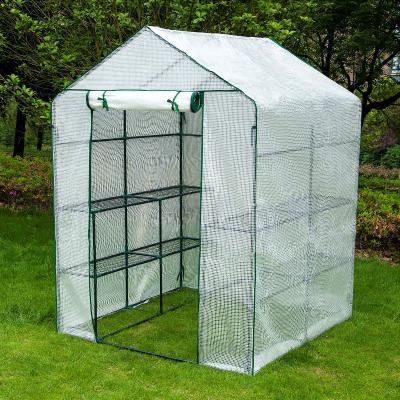 China Easily Assembled Outdoor Portable Grow Greenhouse Mini Walk-In Flower Plant Greenhouse Garden 3 Tier 12 Tier Standing Shelf Greenhouse for sale