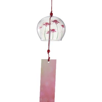 China Decorative Wind Chimes Minimalist Garden Crystal Wind Chimes Memorial Painted Rustic With Greeting Card for sale