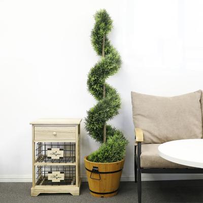 China Modern Original Indoor Outdoor Home Decoration Spiral Amazon Plants Artificial Trees For Decor for sale