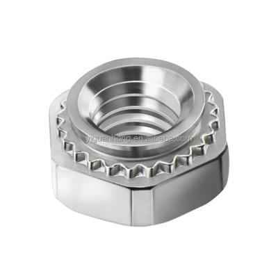 China Heavy Industry Factory Supply 304 Stainless Steel Cold Heading Self Tuck Hex Nut for sale