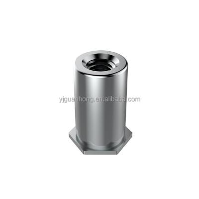 China machinery. Comp. elect. Blind Fixtures Factory Supply Threaded Standoff Carbon Steel Hexagon Self Head Tuck Threaded Standoffs for sale