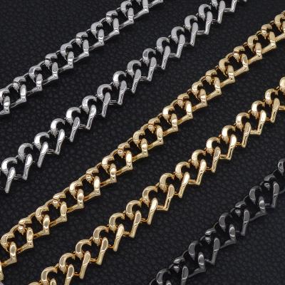 China Used on clothes high quality selling body gold good cross chain for meter bag /purse handbag with chain strap for sale