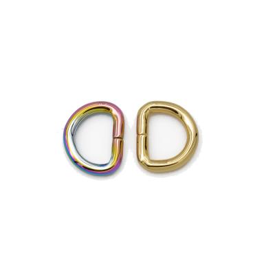 China Wholesale Cheapest Price Custom Rainbow Metal D-ring Eco-friendly For Handbags for sale