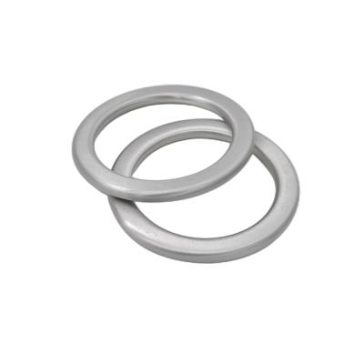 China Eco-firendly Logo Metal Zinc Alloy Flat custom cheap wholesale round shape Ring For Handbag for sale