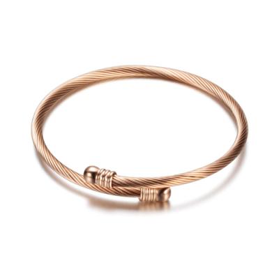 China CLASSIC cheap silver custom women's bracelets gold made frendship female bracelets bracelets rose gold rope stainless steel bracelet for sale