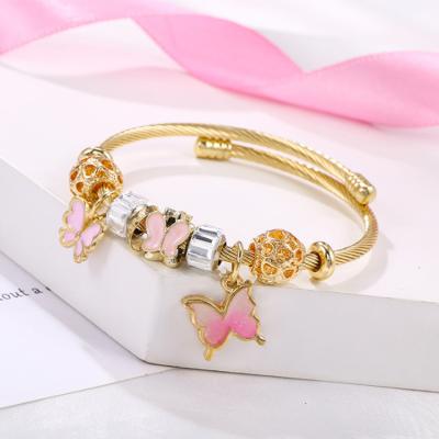 China Fashion Stainless Steel Zircon Tennis Chain Bracelet Hip Hop Jewelry Gold Silver Material Women Adjustable Bracelet Iced Out for sale