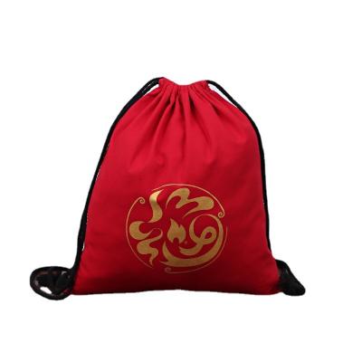 China Strong and durable fashionable drawstring backpack for boys and girls, customizable polyester drawstring bag for sale