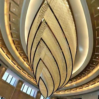 China Modern Luxury Hotel Ballroom Led Chandelier Large Ceiling Crystal Chandelier Modern Ceiling Light for sale