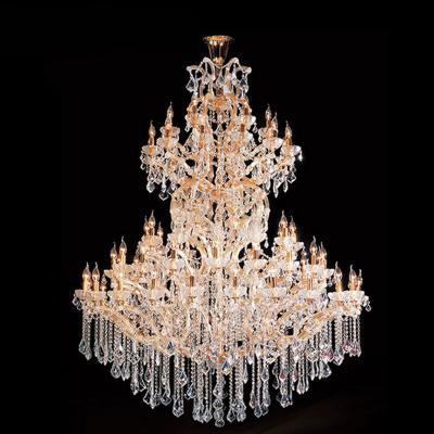 China Large Quality Modern European Gold Size Traditional Maria Theresa Crystal Chandelier For Hotel Project Chandelier for sale