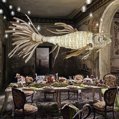 China Modern Custom Large Magical Realism Light Fish Fish Pendant Chandelier for sale