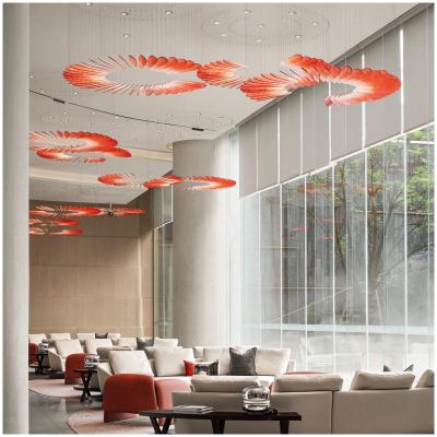 China Customized Modern Hotel Lobby Exquisite Art LED Lighting Glass Chandelier for sale