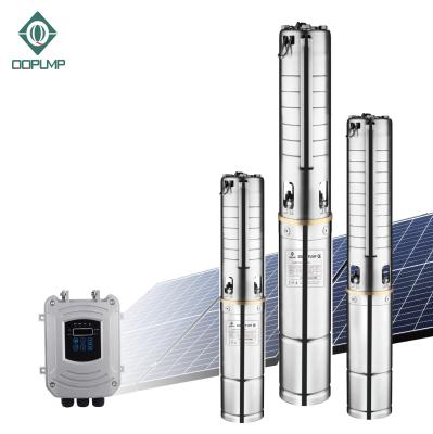 China Well With Water DC Pump Solar Submersible Water Pump Solar Panel Solar Deep Well Pump for sale